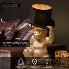 EXTRAVAGANZA GUST - Tafellamp - Ø 22 cm - 1xE14 - Zwart