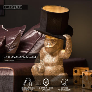 EXTRAVAGANZA GUST - Tafellamp - Ø 22 cm - 1xE14 - Zwart