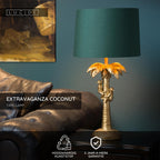 EXTRAVAGANZA COCONUT - Lampe de table - Ø 30,5 cm - 1xE27 - Or mat / Laiton