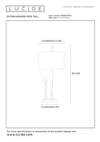 EXTRAVAGANZA MISS TALL - Tafellamp - Ø 25 cm - 1xE27 - Mat Goud / Messing