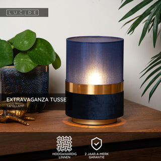 EXTRAVAGANZA TUSSE - Tafellamp - Ø 15 cm - 1xE14 - Blauw