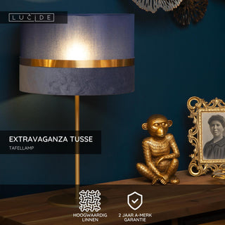 EXTRAVAGANZA TUSSE - Tafellamp - Ø 30 cm - 1xE14 - Blauw