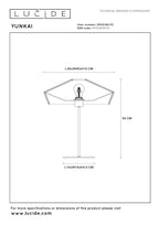 YUNKAI - Lampe de table - Ø 40 cm - 1xE27 - Naturel