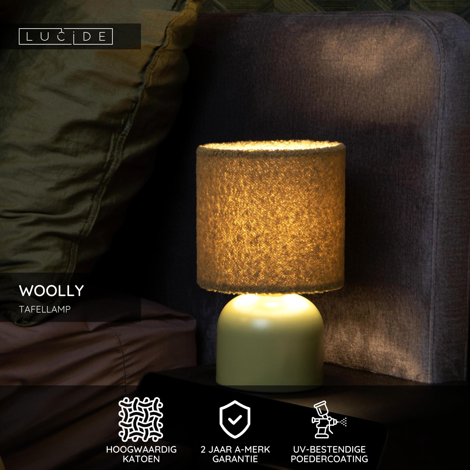 WOOLLY - Table lamp - Ø 16 cm - 1xE14 - Green