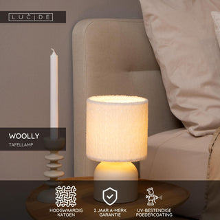 WOOLLY - Tafellamp - Ø 16 cm - 1xE14 - Beige