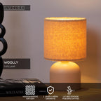 WOOLLY - Tafellamp - Ø 16 cm - 1xE14 - Okergeel