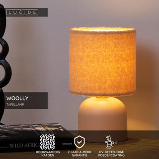 WOOLLY - Tafellamp - Ø 16 cm - 1xE14 - Okergeel