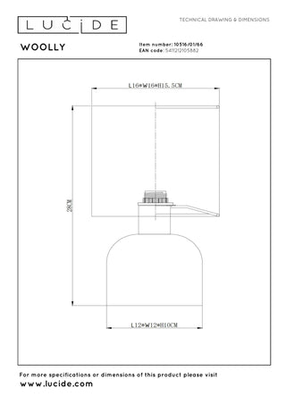 WOOLLY - Lampe de table - Ø 16 cm - 1xE14 - Rose