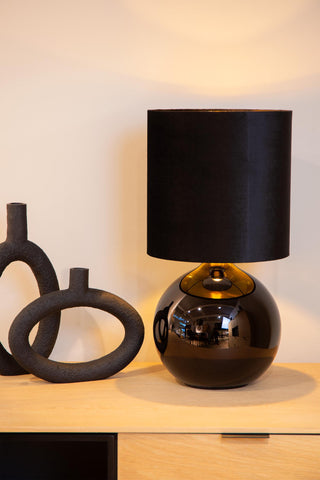 ESTERAD - Lampe de table - Ø 24 cm - 1xE14 - Noir