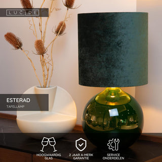 ESTERAD - Tafellamp - Ø 24 cm - 1xE14 - Groen