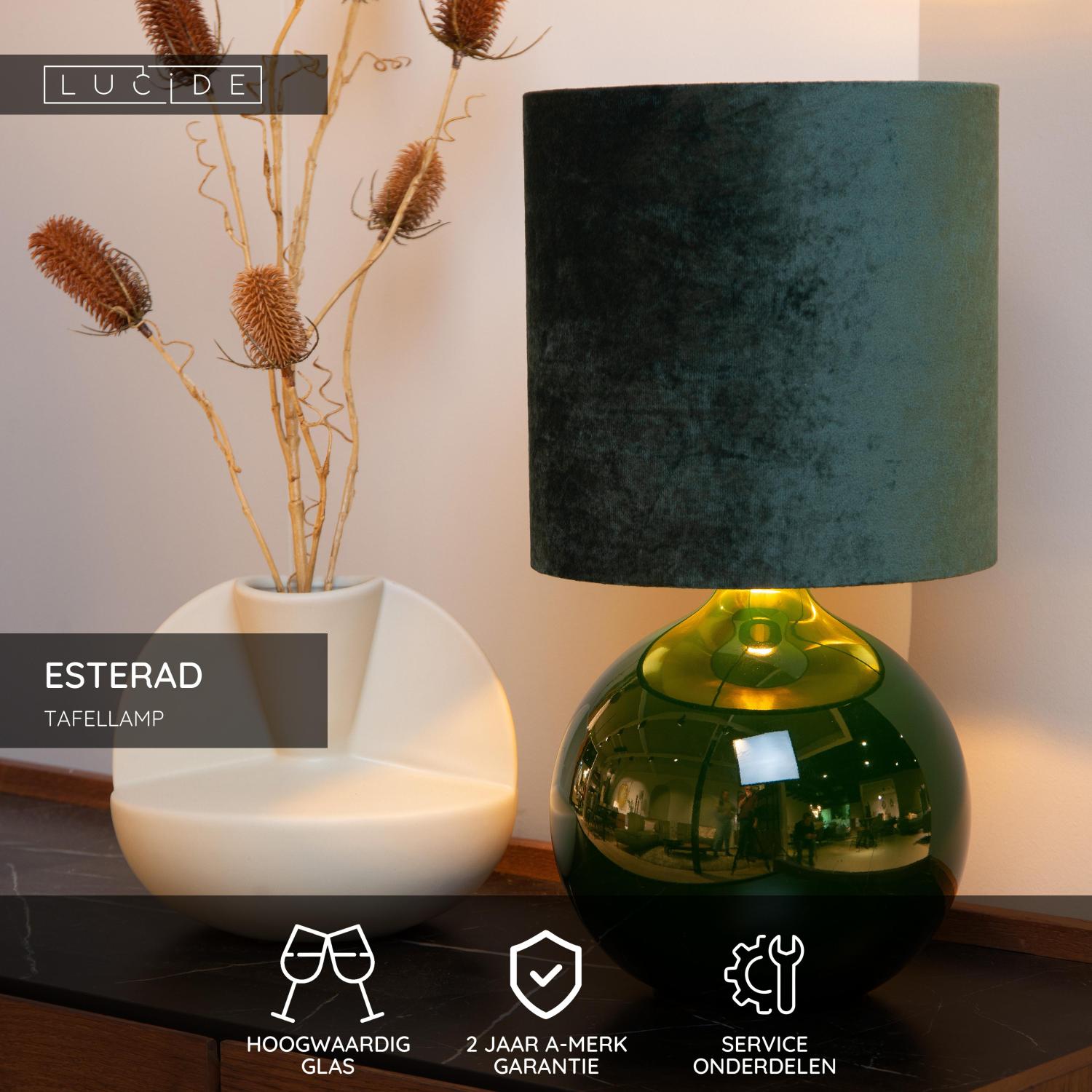 ESTERAD - Tafellamp - Ø 24 cm - 1xE14 - Groen