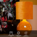 ESTERAD - Lampe de table - Ø 24 cm - 1xE14 - Ocre