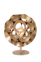 HANNELORE - Lampe de table - Ø 25 cm - 1xE27 - Or mat / Laiton