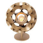 HANNELORE - Lampe de table - Ø 25 cm - 1xE27 - Or mat / Laiton