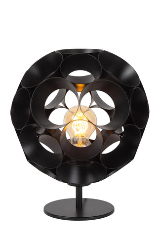 HANNELORE - Tafellamp - Ø 25 cm - 1xE27 - Zwart