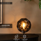 HANNELORE - Tafellamp - Ø 25 cm - 1xE27 - Zwart