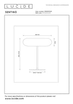 Lucide - SENTINO - Table lamp - Ø 30 cm - 3xG9 - Taupe - IP20