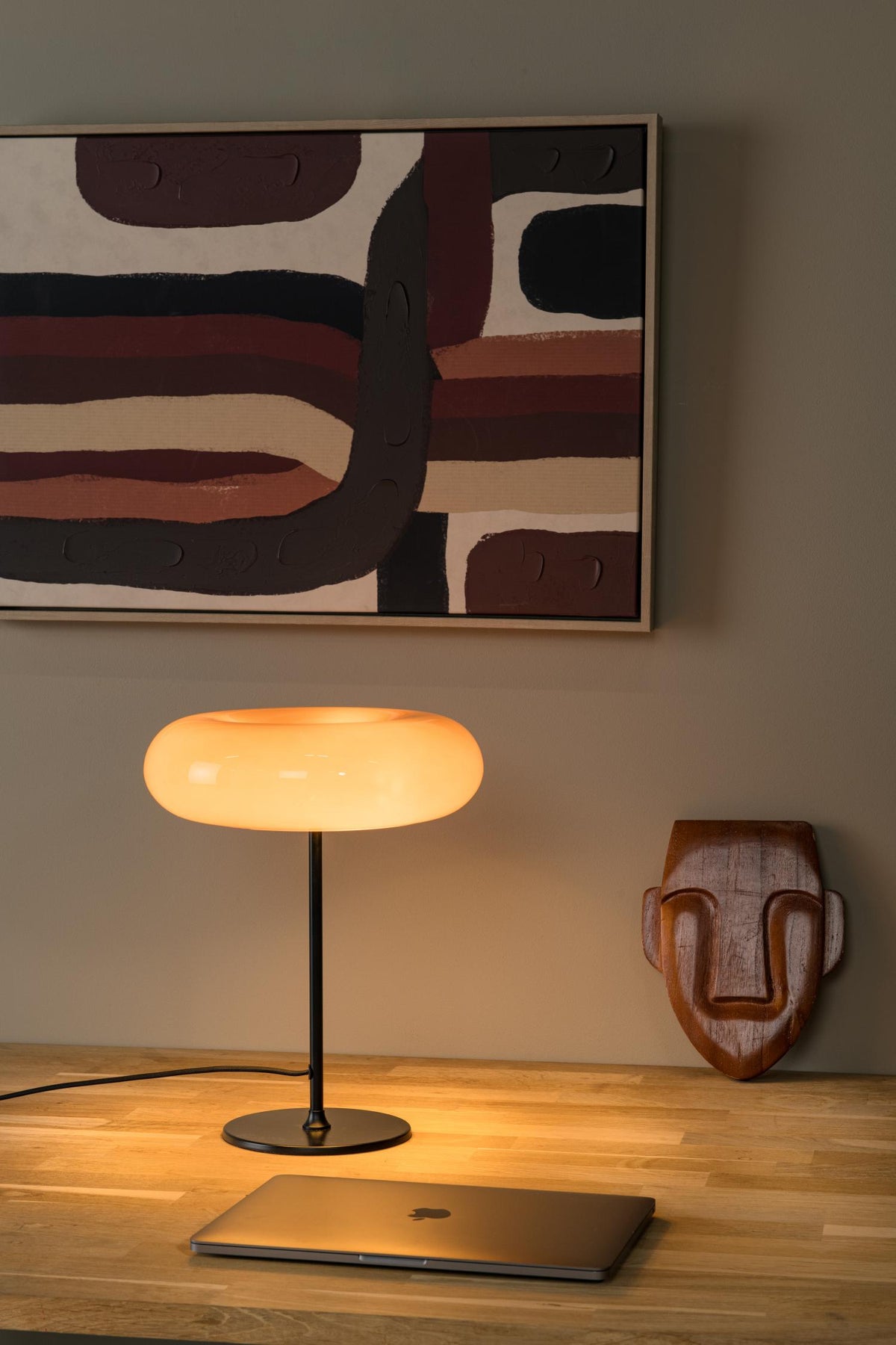 Lucide - SENTINO - Tafellamp - Ø 30 cm - 3xG9 - Oranje - IP20