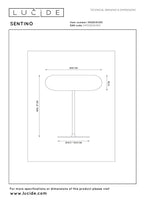 Lucide - SENTINO - Tafellamp - Ø 30 cm - 3xG9 - Oranje - IP20