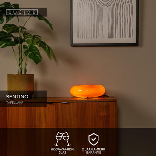 Lucide - SENTINO - Lampe de table - Ø 29,5 cm - 3xG9 - Orange - IP20