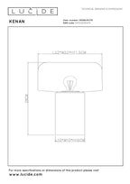 KENAN - Tafellamp - Ø 22 cm - 1xE14 - Donkere Houtlook