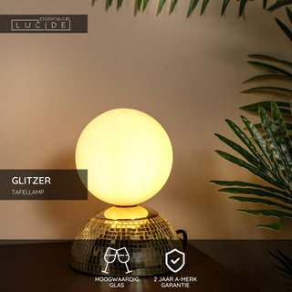 GLITZER - Tafellamp - Ø 14 cm - 1xG9 - Goud | Essential