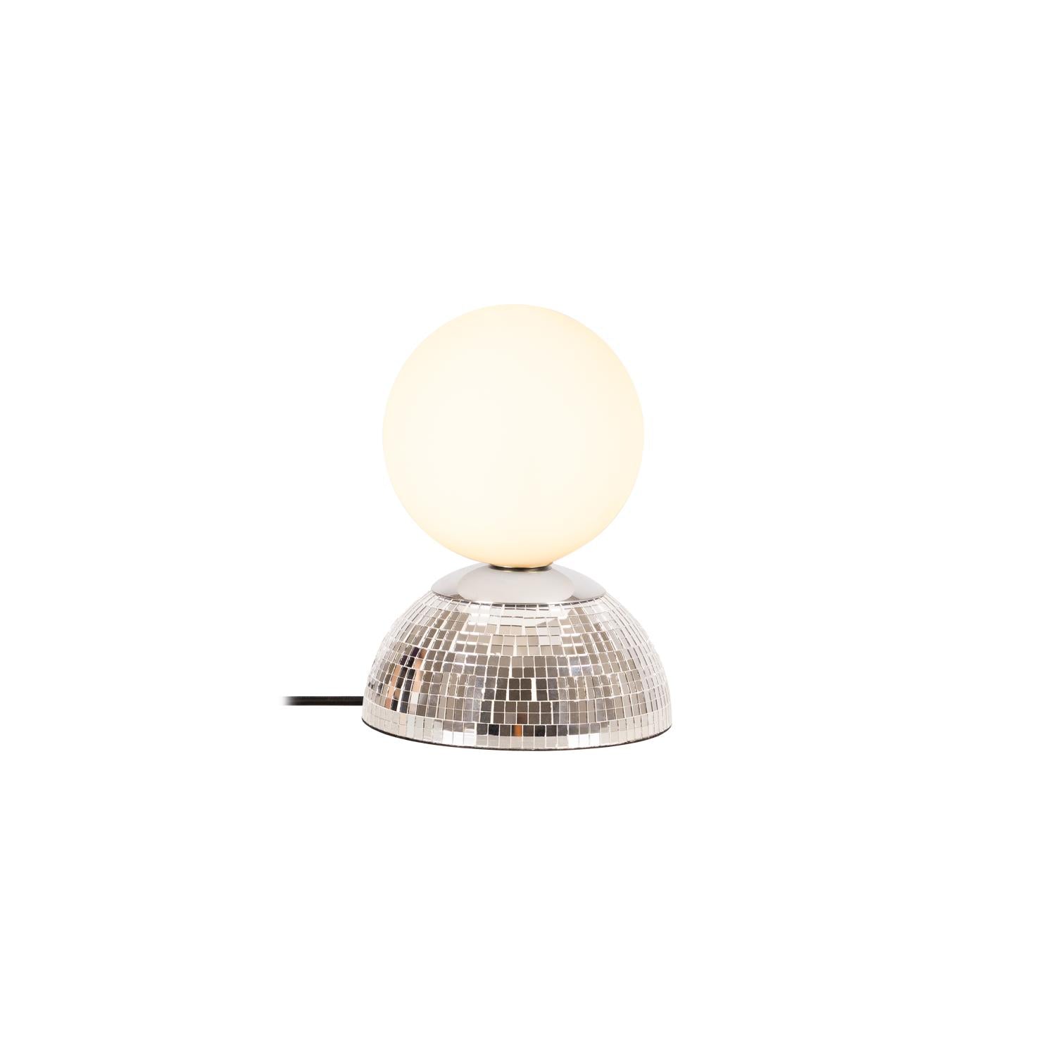 GLITZER - Lampe de table - Ø 14 cm - 1xG9 - Argent | Essential