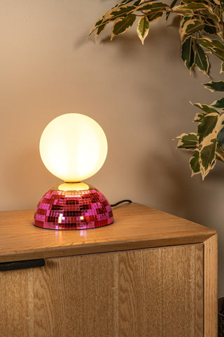 GLITZER - Lampe de table - Ø 14 cm - 1xG9 - Rose | Essential