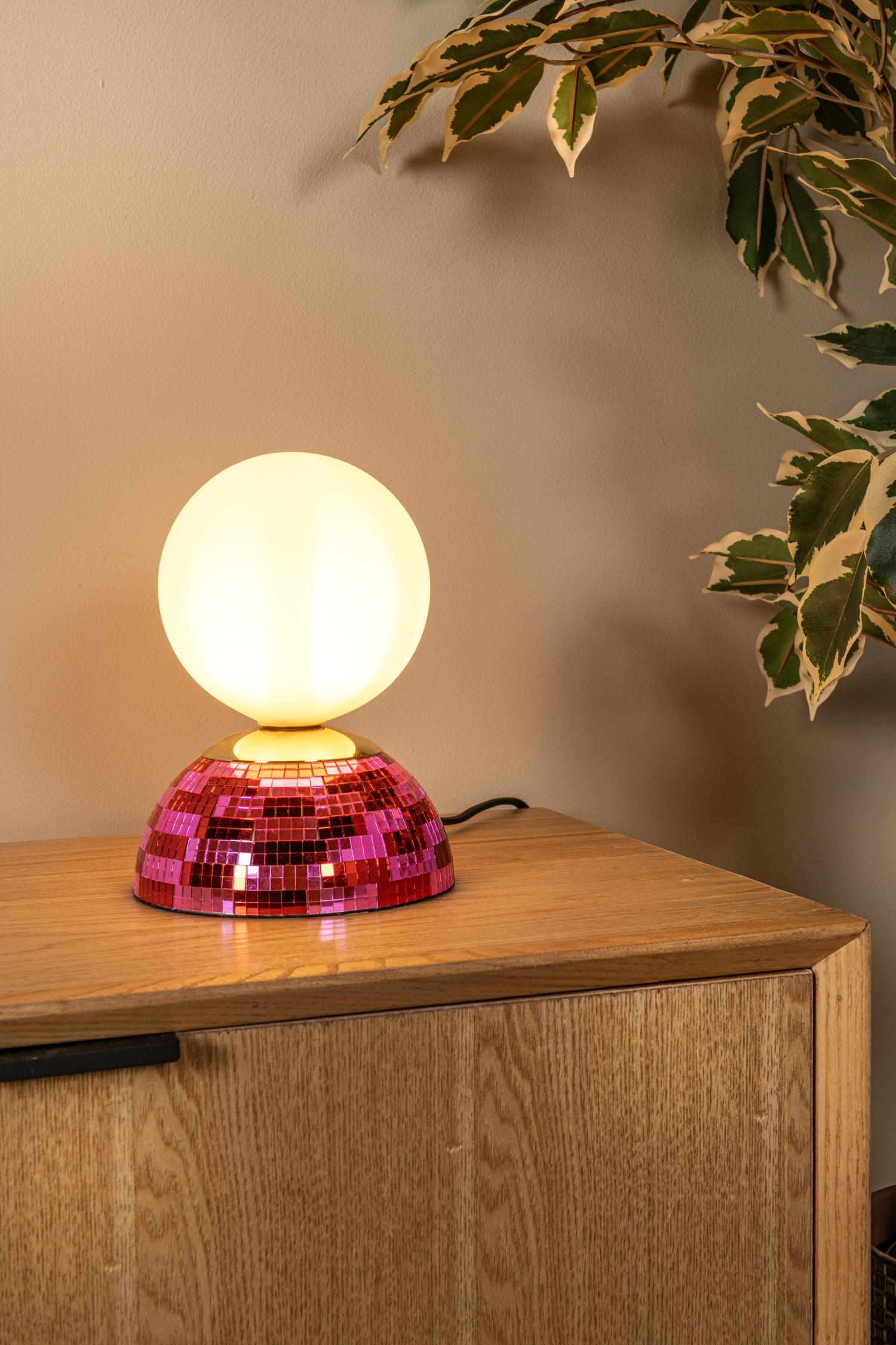 GLITZER - Lampe de table - Ø 14 cm - 1xG9 - Rose | Essential