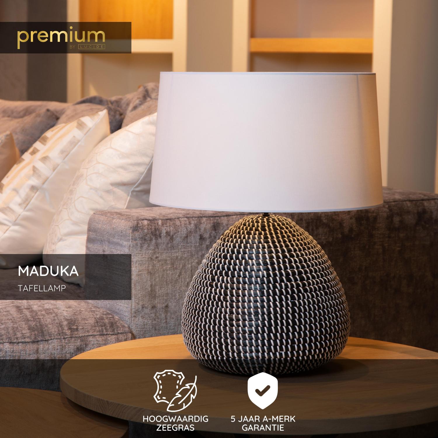MADUKA - Lampe de table - Ø 45 cm - 1xE27 - Noir