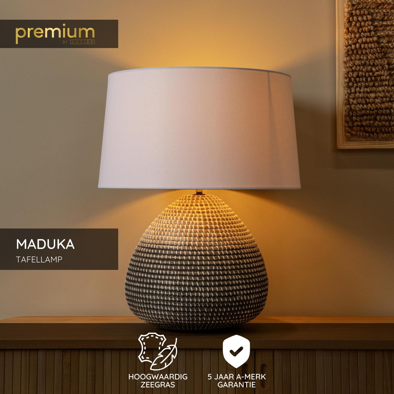 MADUKA - Lampe de table - Ø 45 cm - 1xE27 - Naturel