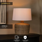 AMBALA - Tafellamp - Ø 35 cm - 1xE27 - Naturel