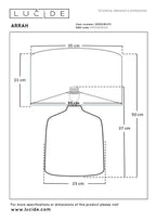 ARRAH - Tafellamp - Ø 35 cm - 1xE27 - Naturel