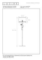 EXTRAVAGANZA CHIMP - Vloerlamp - Ø 35 cm - 1xE27 - Zwart