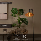 YUNKAI - Lampadaire - Ø 40 cm - 1xE27 - Naturel