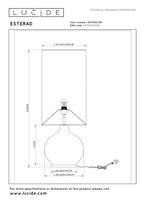 ESTERAD - Vloerlamp - Ø 34 cm - 1xE27 - Zwart