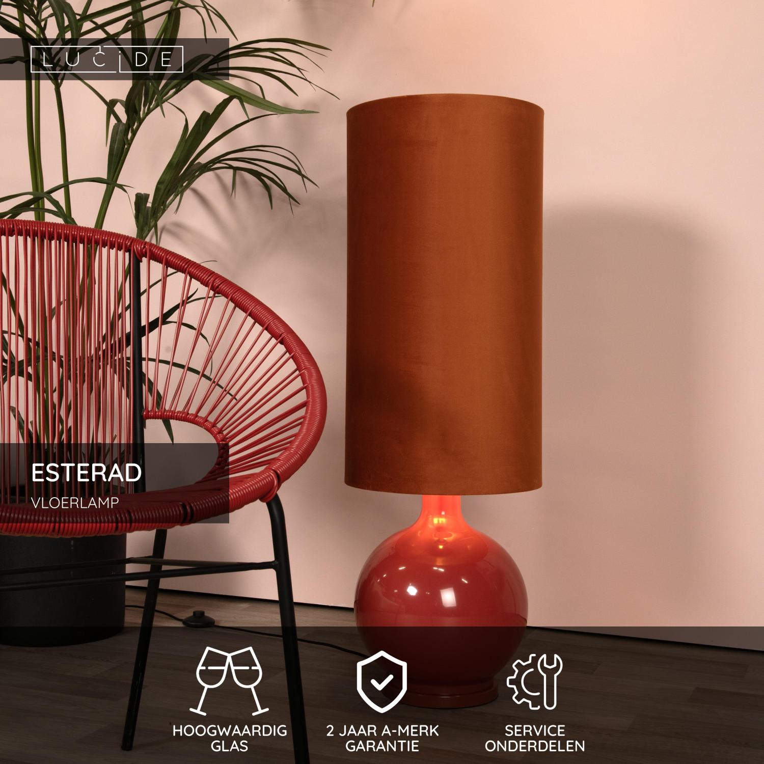 ESTERAD - Floor lamp - Ø 34 cm - 1xE27 - Orange