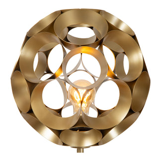 HANNELORE - Vloerlamp - Ø 30 cm - 1xE27 - Mat Goud / Messing