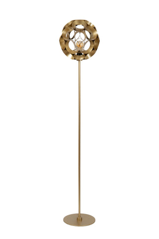 HANNELORE - Vloerlamp - Ø 30 cm - 1xE27 - Mat Goud / Messing