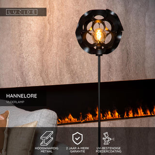 HANNELORE - Floor lamp - Ø 30 cm - 1xE27 - Black