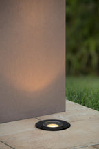 BILTIN - Spot de sol Intérieur/Extérieur - Ø 10,8 cm - 1xGU10 - IP67 - Noir