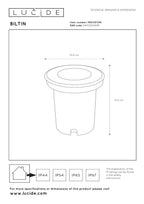 BILTIN - Spot de sol Intérieur/Extérieur - Ø 10,8 cm - 1xGU10 - IP67 - Noir