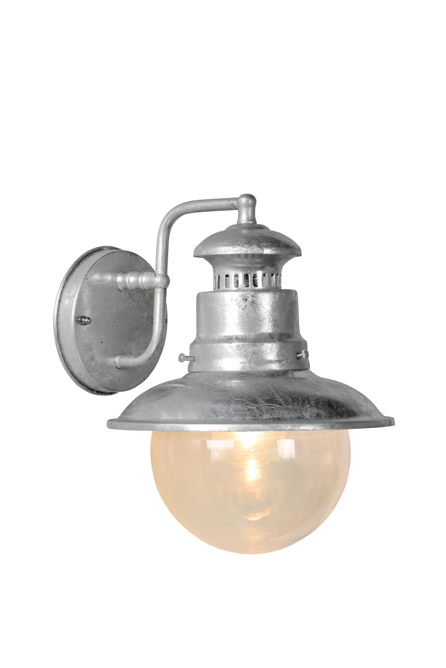 FIGO - Wandlamp Binnen/Buiten - Ø 21,5 cm - 1xE27 - IP44 - Zink