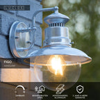FIGO - Wandlamp Binnen/Buiten - Ø 21,5 cm - 1xE27 - IP44 - Zink