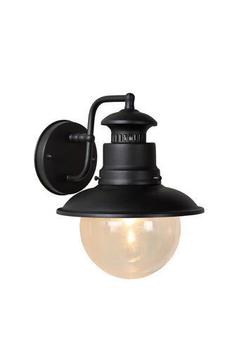 FIGO - Applique murale Intérieur/Extérieur - Ø 21,5 cm - 1xE27 - IP44 - Noir