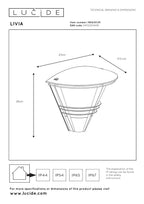 LIVIA - Wandlamp Binnen/Buiten - 1xE27 - IP44 - Wit