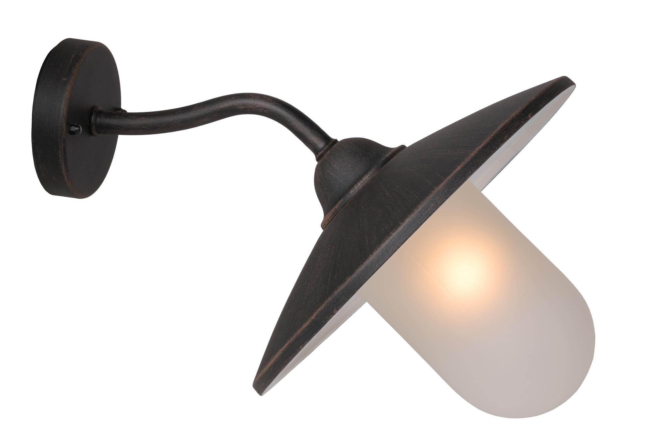 ARUBA - Applique murale Intérieur/Extérieur - Ø 30 cm - 1xE27 - IP44 - Brun rouille