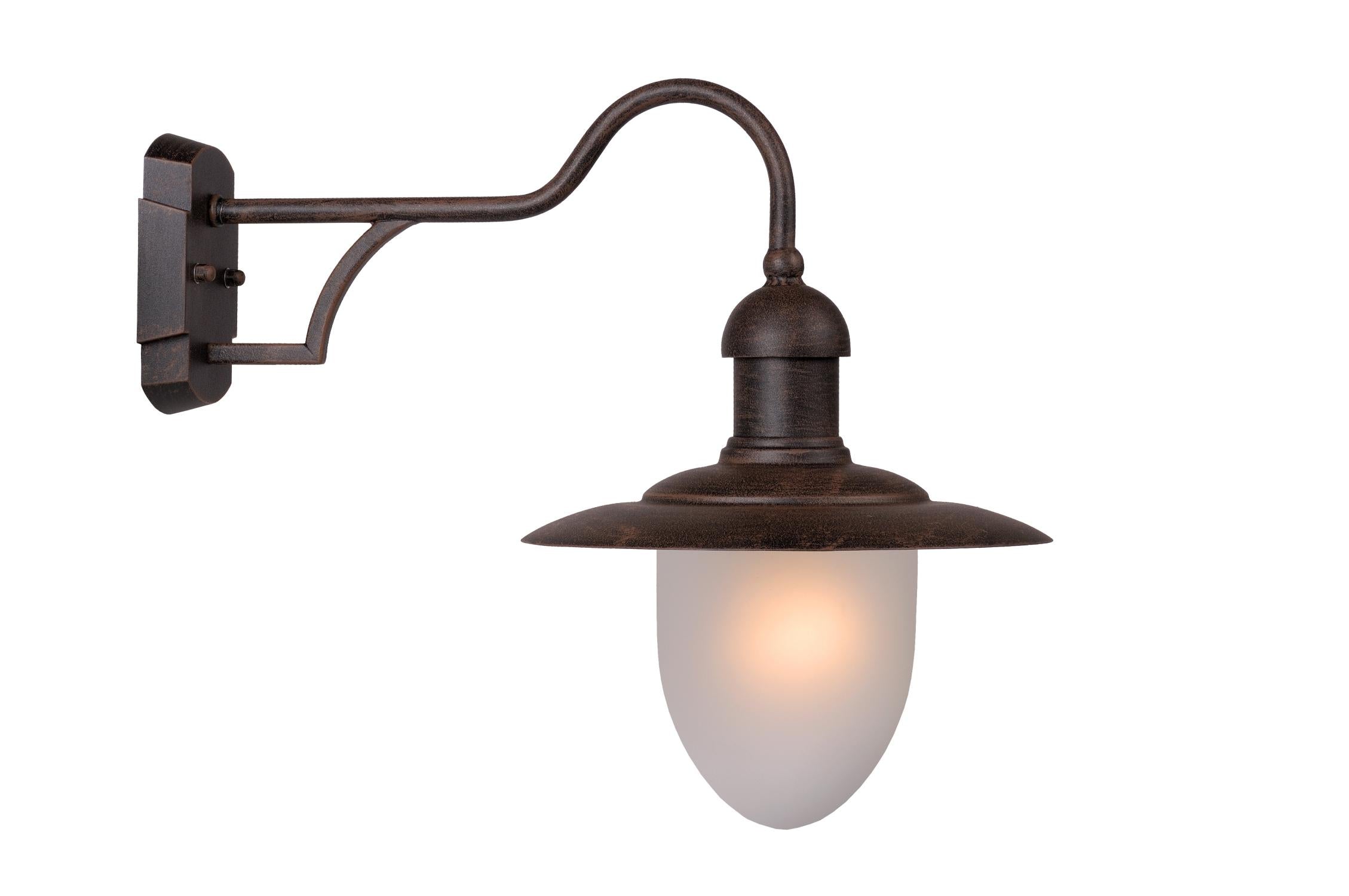 ARUBA - Applique murale Intérieur/Extérieur - Ø 25 cm - 1xE27 - IP44 - Brun rouille