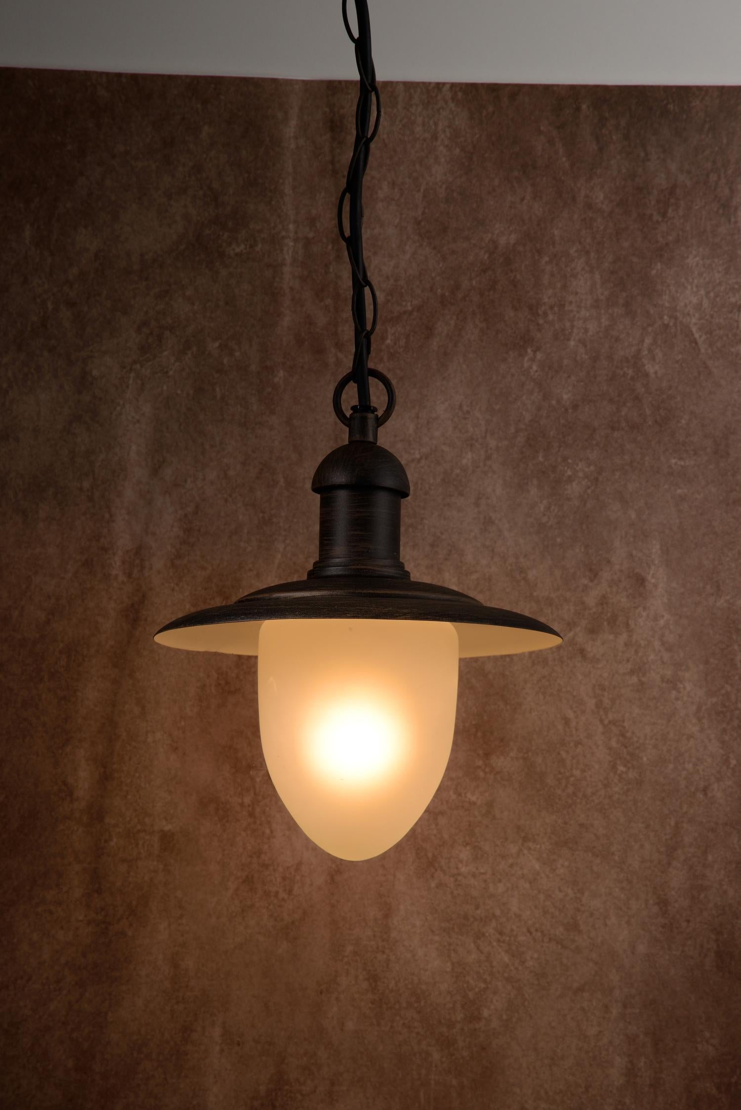 ARUBA - Suspension Intérieur/Extérieur - Ø 25 cm - 1xE27 - IP44 - Brun rouille