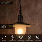 ARUBA - Suspension Intérieur/Extérieur - Ø 25 cm - 1xE27 - IP44 - Brun rouille